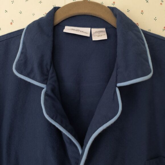 Vermont Country Store Pajama Set Mens 3X Blue Portuguese Cotton Flannel Cozy PJs - Picture 8 of 16